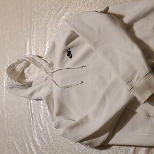 White Nike sports wear club fleece hoodie